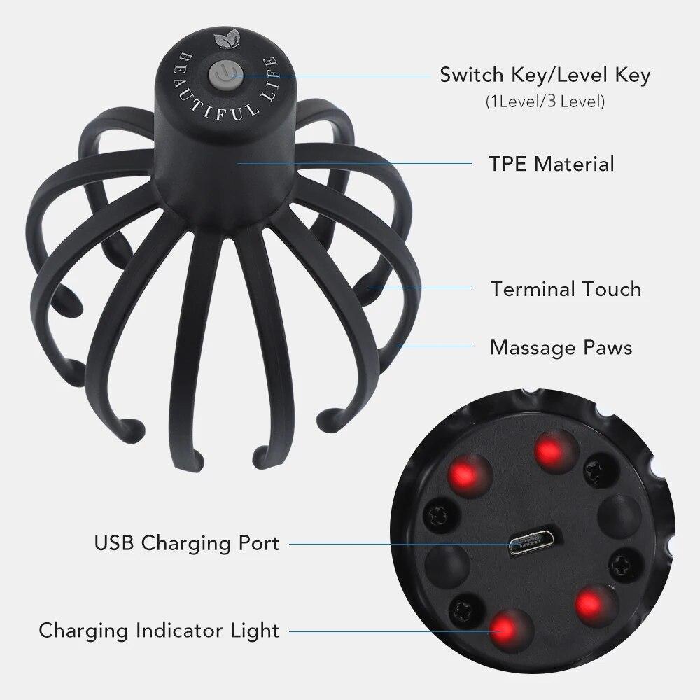 Electric Octopus Head Massager