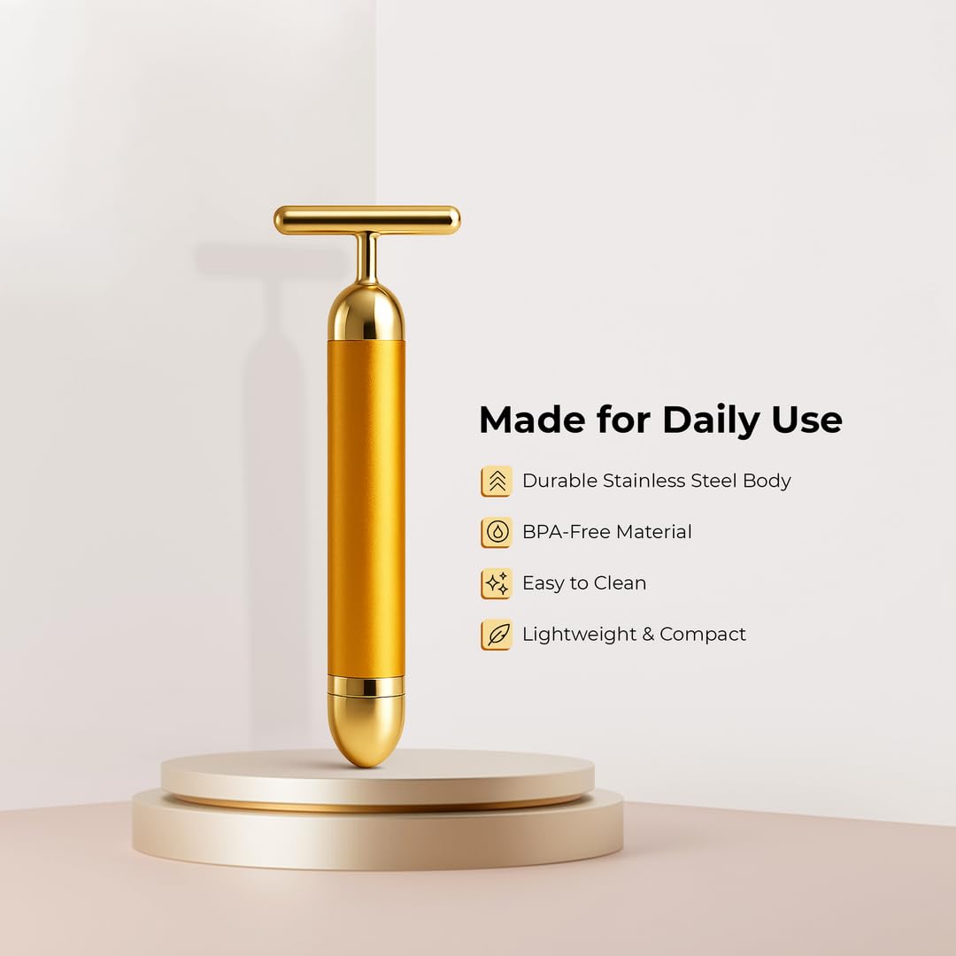 MyeZee 24K Gold FirmGlow Facial Massager