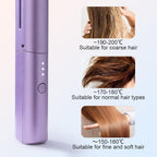 Wireless Hair Straightening Brush | Rechargeable Hair Straightener Brush For Women | Cordless Heat Straightener Comb, Electric Hair Brush Straightener with Negative Ion, Ptc Heating;,