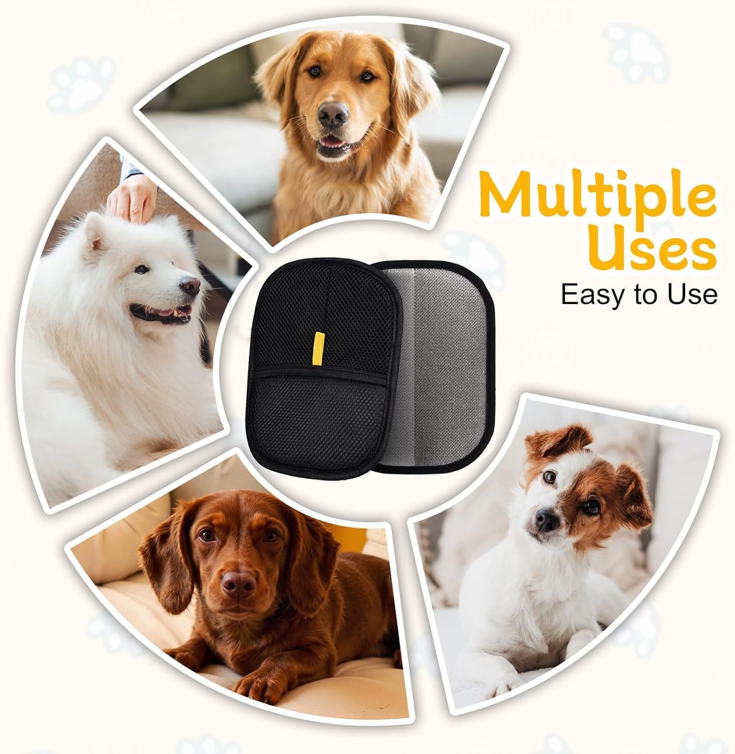 Pet Hair Remover Glove – Reusable Electrostatic Pet Hair Removal Glove