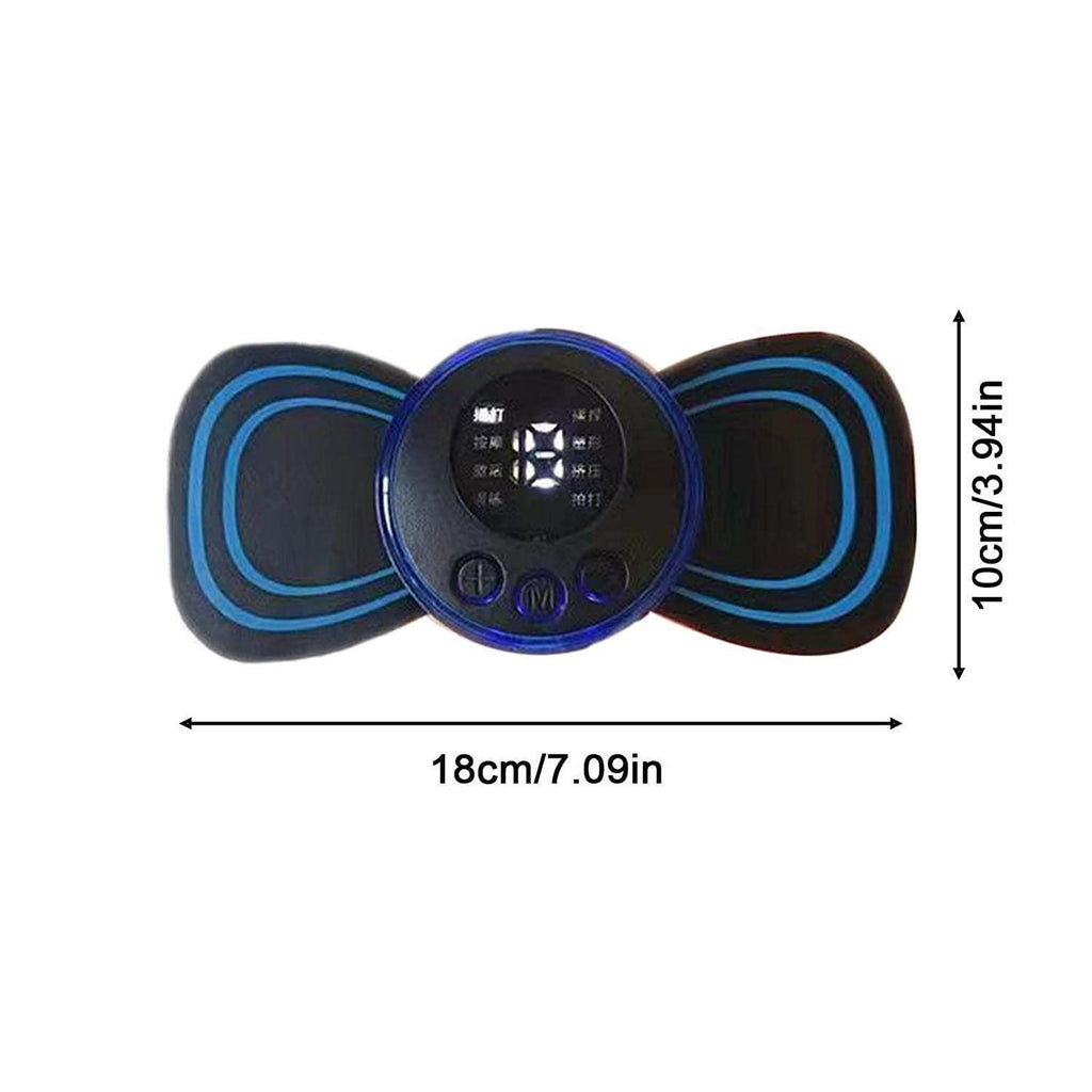 Wireless EMS Mini Body Massager Machine Portable Butterfly Massager for Blood Circulation, Pain Relief with 8 Modes & 19 Strength