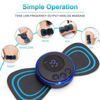 Wireless EMS Mini Body Massager Machine Portable Butterfly Massager for Blood Circulation, Pain Relief with 8 Modes & 19 Strength